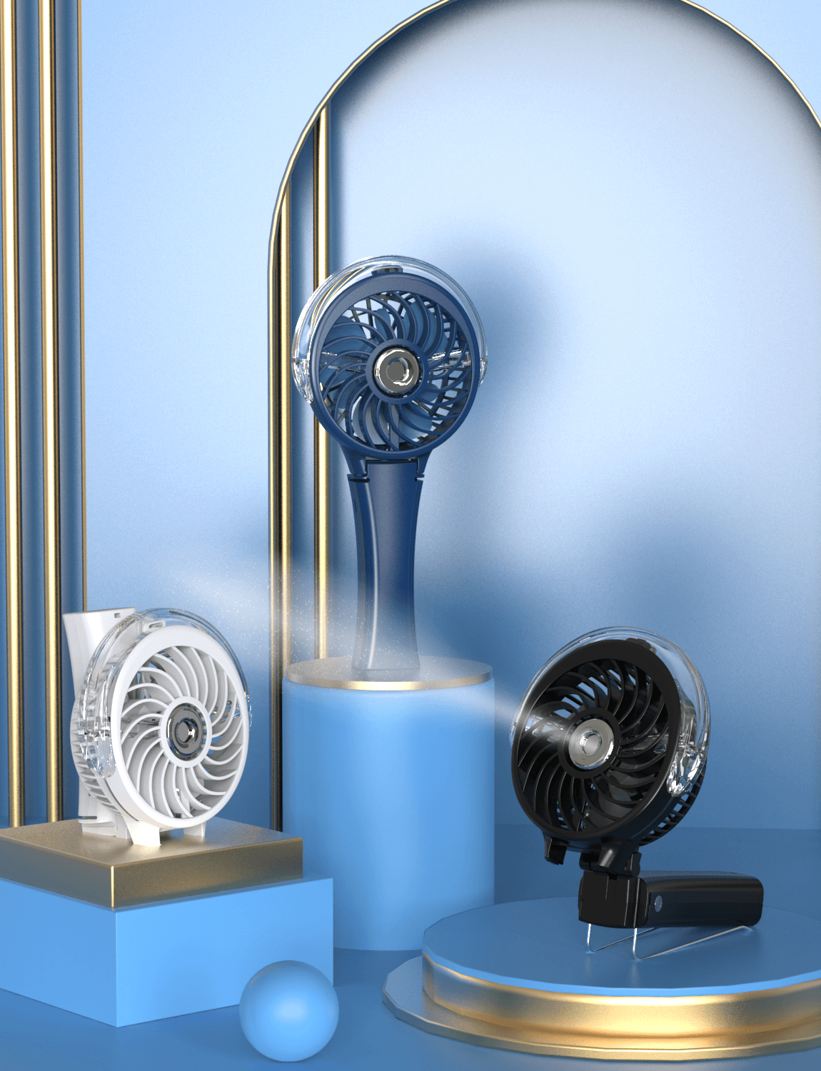 Handheld Spray Fan with Hydration
