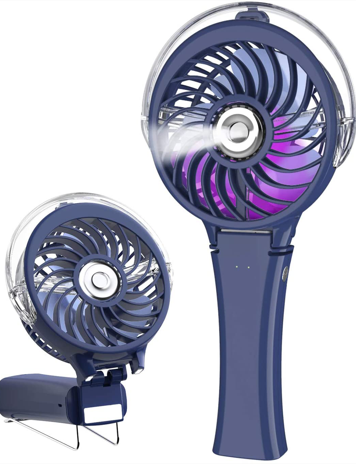 Colorful handheld fan with spray hydration function