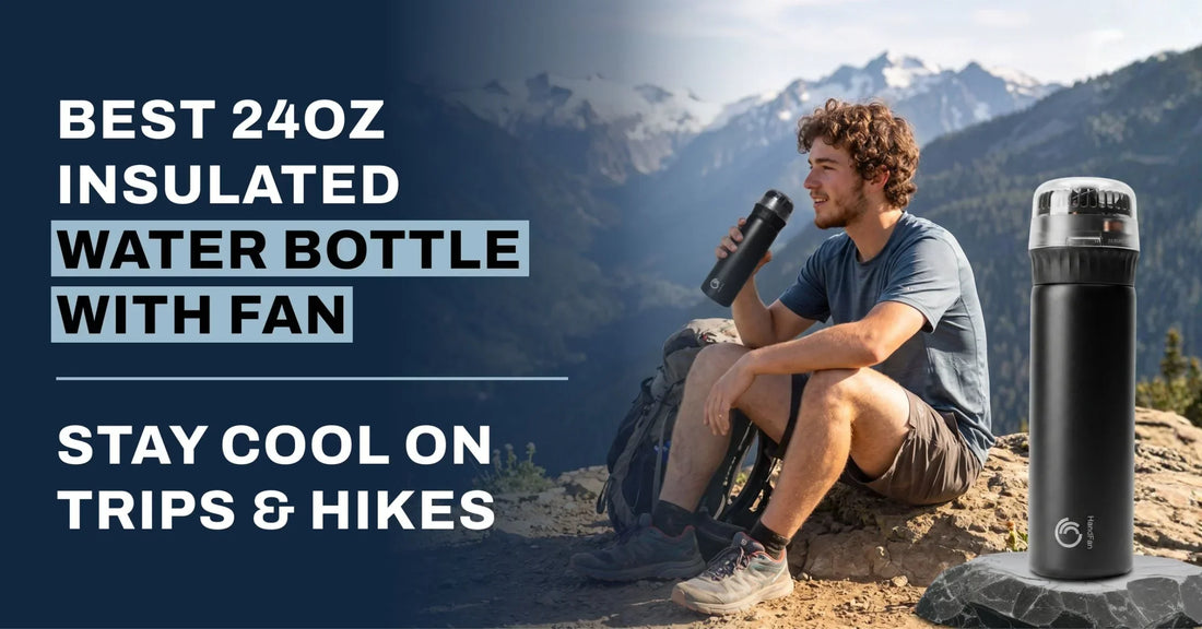 Best 24oz Insulated Water Bottle with Fan