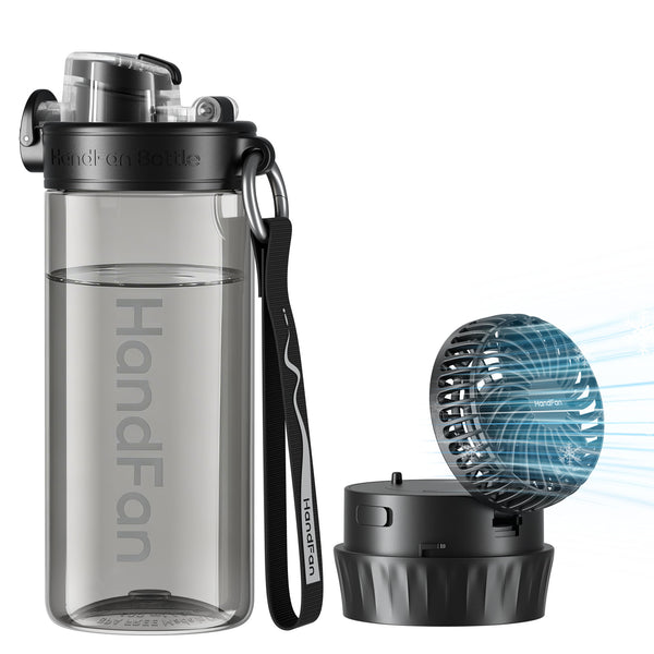 HandFan 20oz Triton Tritan fan bottle Black — 2-year warranty included