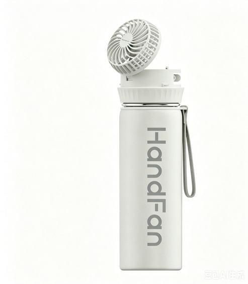 HandFan 24oz workout water bottle in White — best water bottle for women's gym workouts