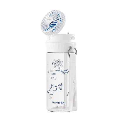 20oz Kids Water Bottle with Fan – Rechargeable Cooling Water Bottle for Kids