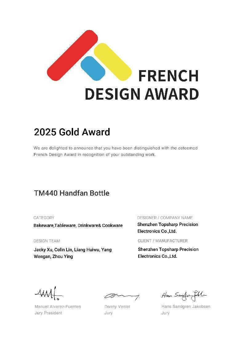 Gold Award — TM440 HandFan Bottle