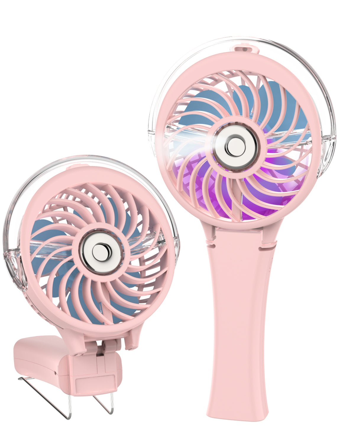 Colorful handheld fan with spray hydration function