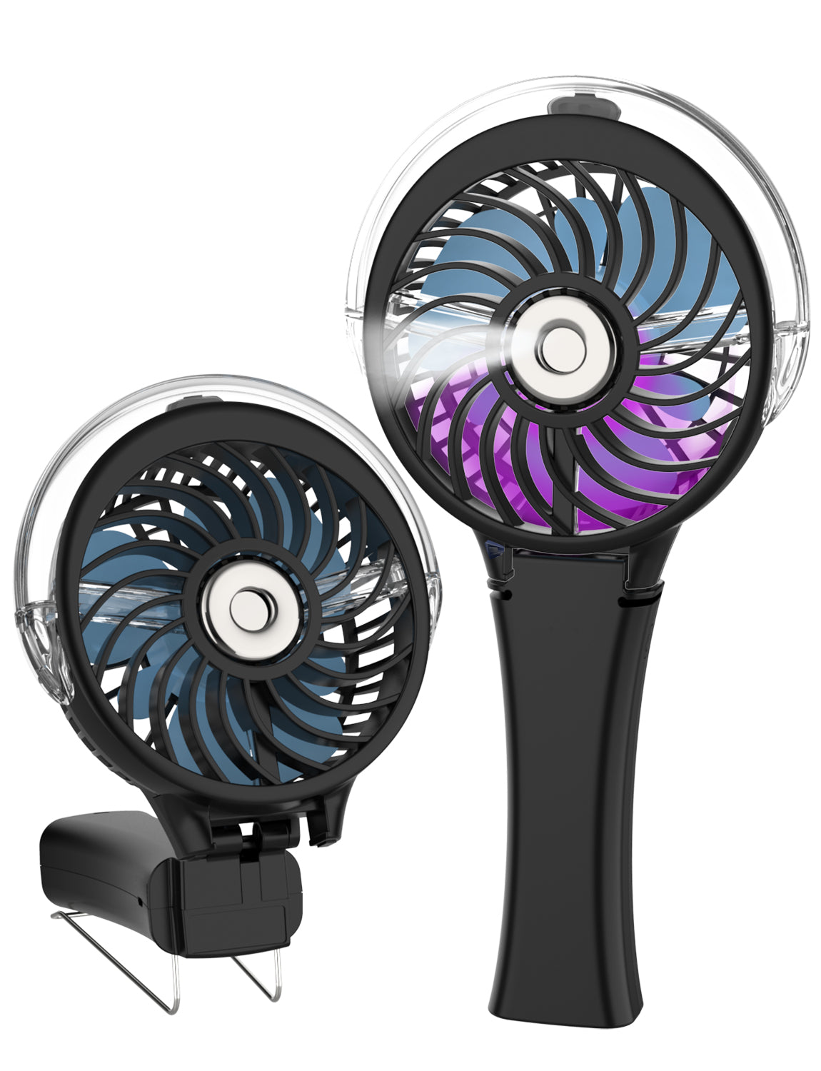 Colorful handheld fan with spray hydration function