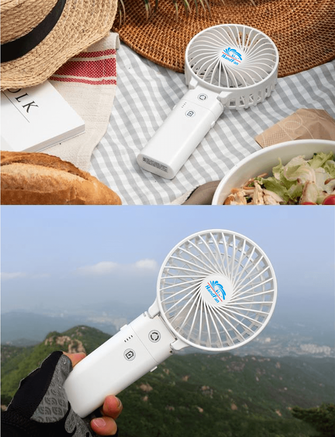 Handheld Fan with Mobile charging source