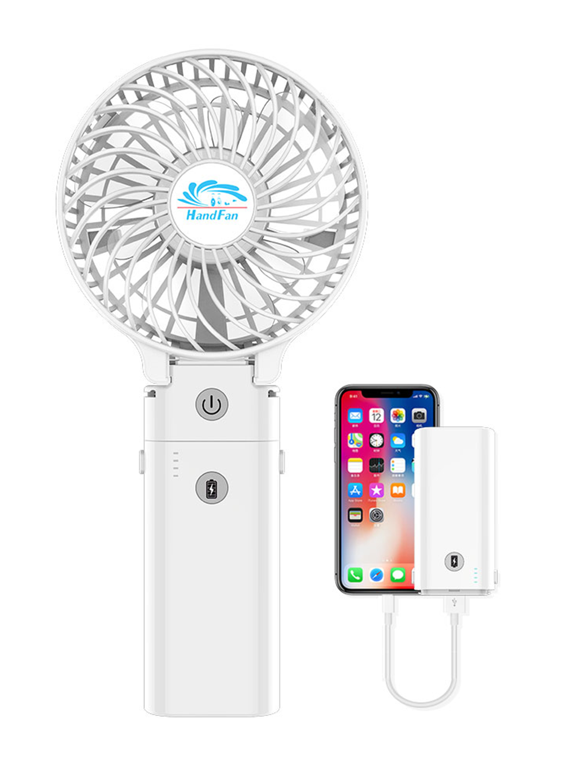 Handheld Power Fan Handheld Fan with Mobile charging source – HandFan