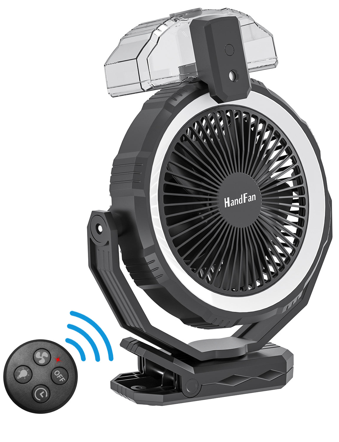 HandFan Table fan with misting and light