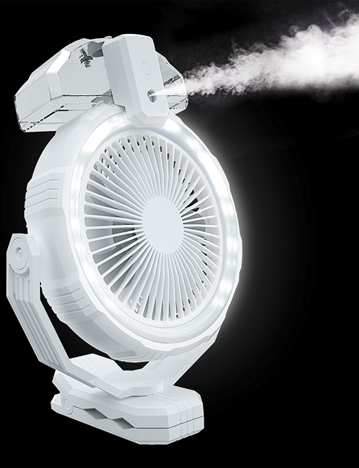 HandFan Table fan with misting and light