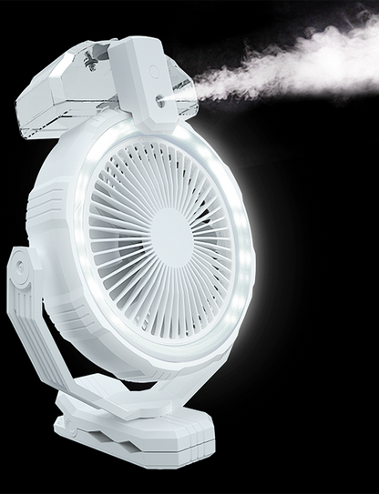 HandFan Table fan with misting and light